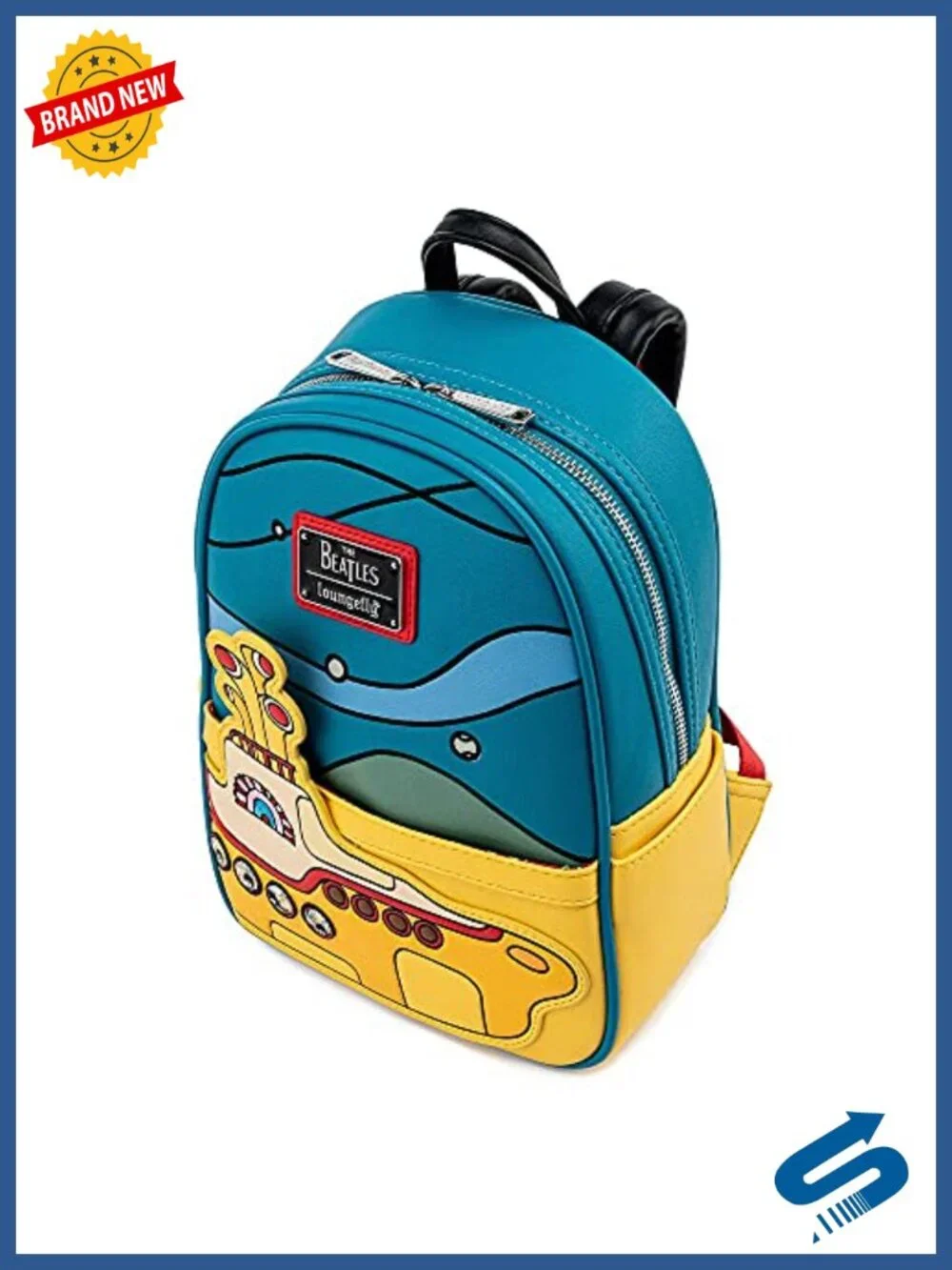 The Beatles Yellow Submarine Loungefly Double Strap Shoulder Bag Faux Leather